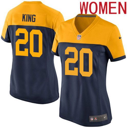 Women Green Bay Packers 20 Kevin King Navy Blue Nike Alternate Game NFL Jersey